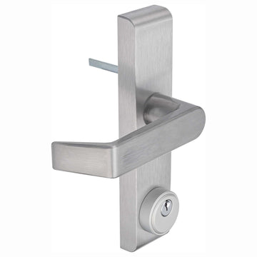 Narrow Stile / Cross Bar Exit Device Keyed / Entry Function Lever Trim