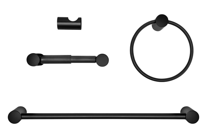 Wynwood Matte Black Bathroom Hardware Set - Matte Black Finish - Harney  Hardware